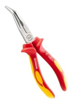 STAHLWILLE 6530 VDE Flachrundzange Mit Schneide Abgewinkelt Telefonzangen Länge 160mm - 65308160
